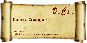 Deres Csongor névjegykártya