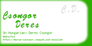 csongor deres business card